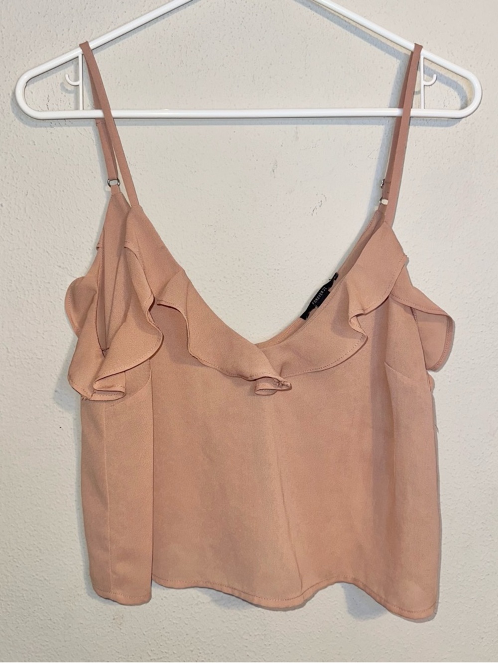 Forever 21 Beige Ruffle Trim Camisole